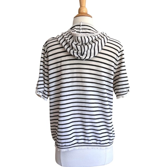 SONIA RYKIEL Vintage Y2K Striped Cotton Knit Top Made in Japan Parisian Chic M - Picture 4 of 15